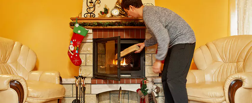 Rusted Metal Fireplace Restoration in Bethany, Oklahoma